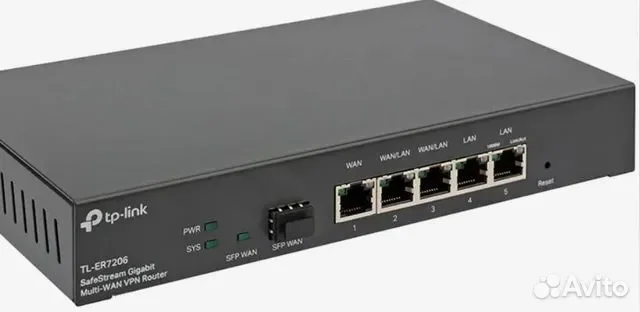TP-Link ER7206 (TL-ER7206) VPN‑маршрутизатор Omada с гигабитными портами и поддержкой Multi‑WAN