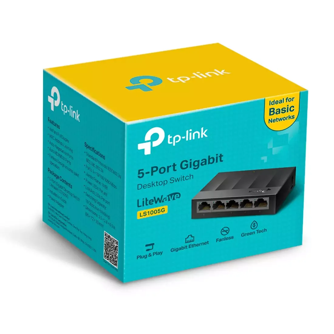 TP-Link LS1005G 5-портовый гигабитный настольный коммутатор