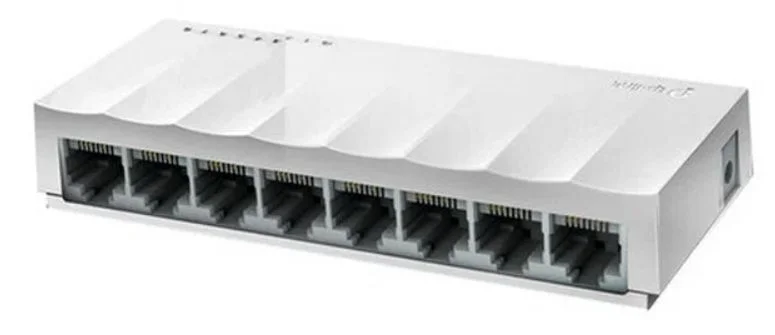 TP-Link LS1008 8-портовый настольный коммутатор 10/100Мбит/с, 8 портов RJ45 10/100 Мбит/с, настольный пластиковый корпус