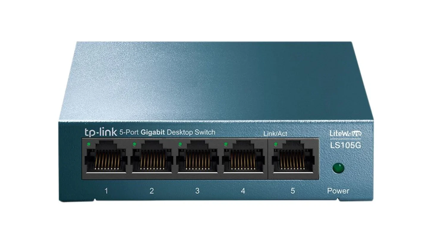 TP-Link LS105G Настольный коммутатор с 5 гигабитными портами, 5 гигабитных портов RJ45, стальной настольный корпус