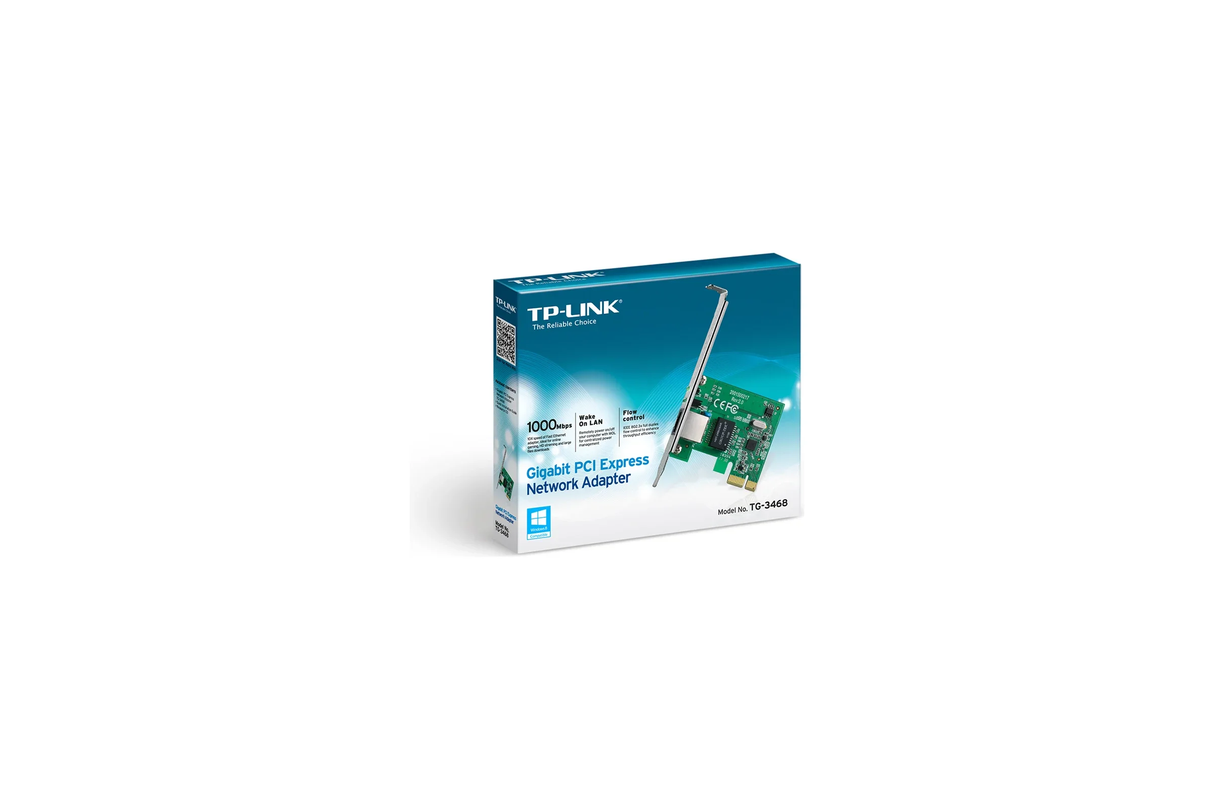 TP-Link TG-3468 Гигабитный сетевой адаптер PCI Express, 1 разъём PCI Express, 1 порт RJ45 10/100/1000 Мбит/с