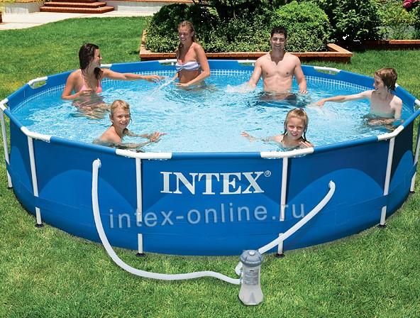 INTEX Бассейн каркасный с фильтр-насосом, 366см х76см, объем 6 503л, насос - 2006 л/ч