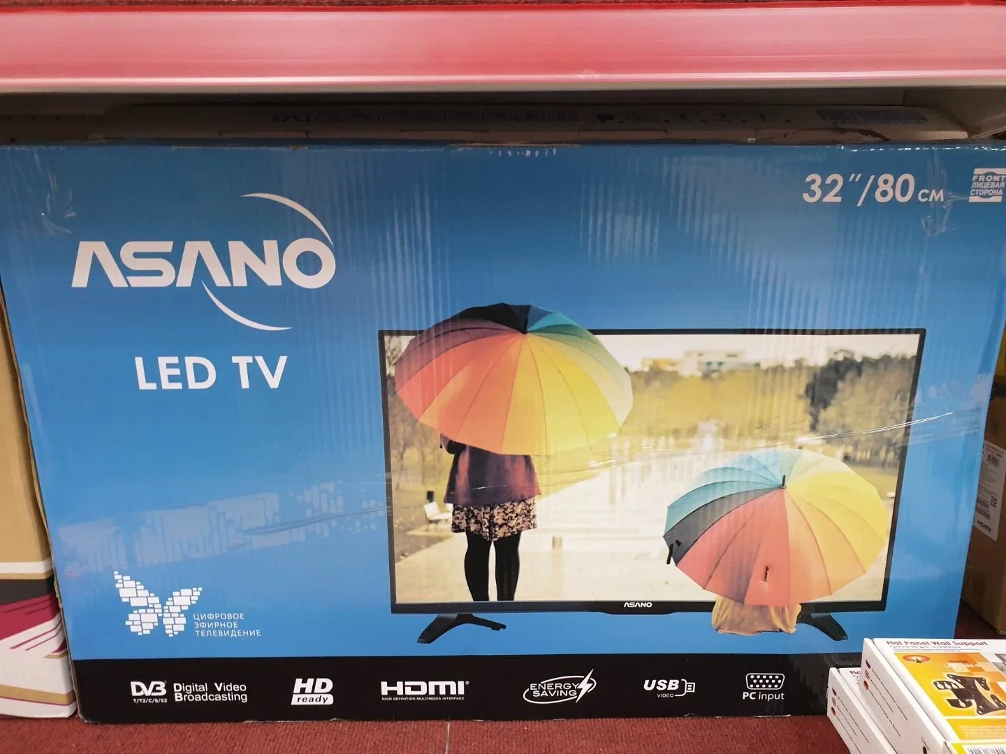 Телевизор LED 32" ASANO 32LH1020S HD,1366x768,LED, Dolby Digital,DVB-T2, DVB-C, DVB-S2, DVB-T,USB