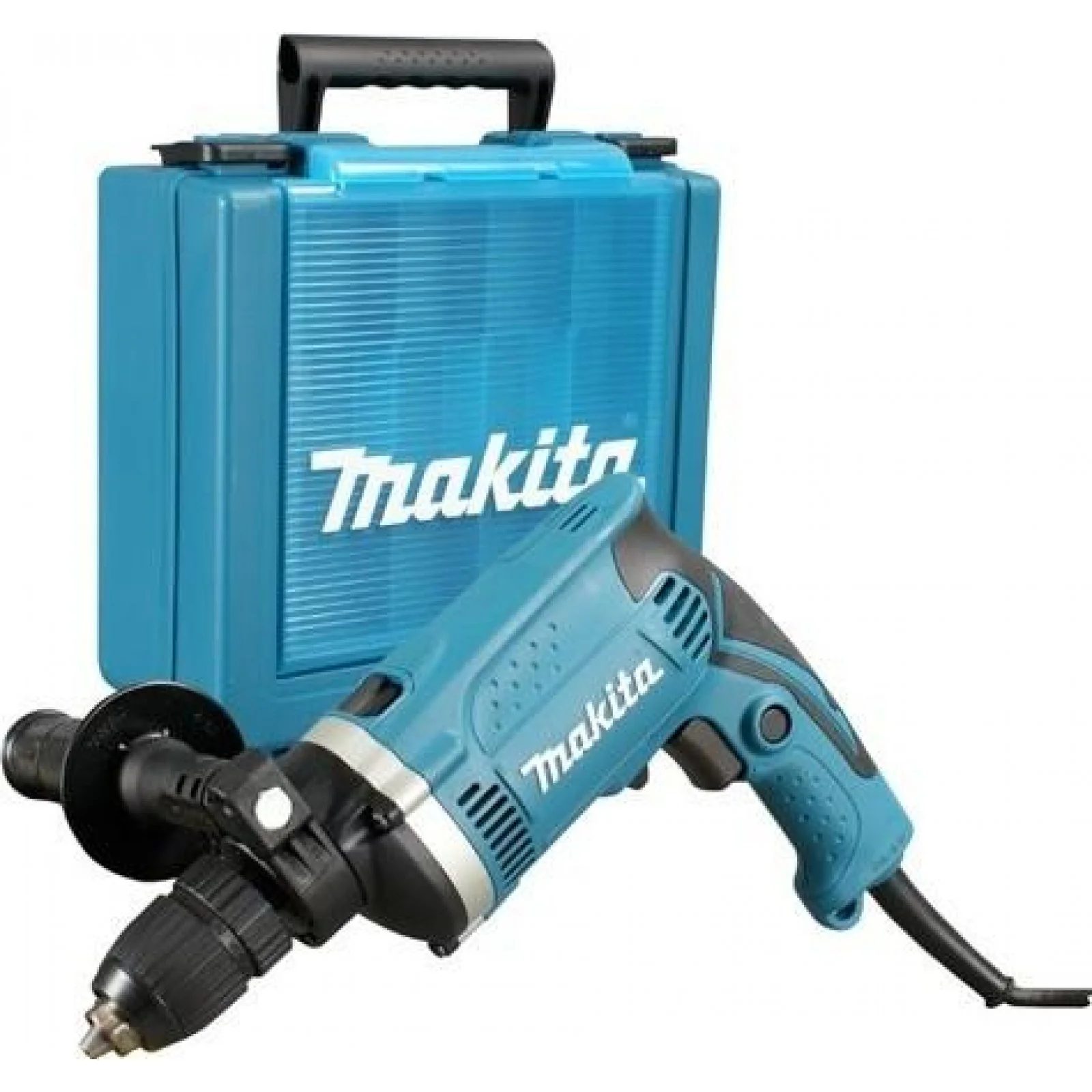 Дрель ударная Makita HP1631K 710Вт патрон:быстрозажимной реверс (кейс в комплекте)