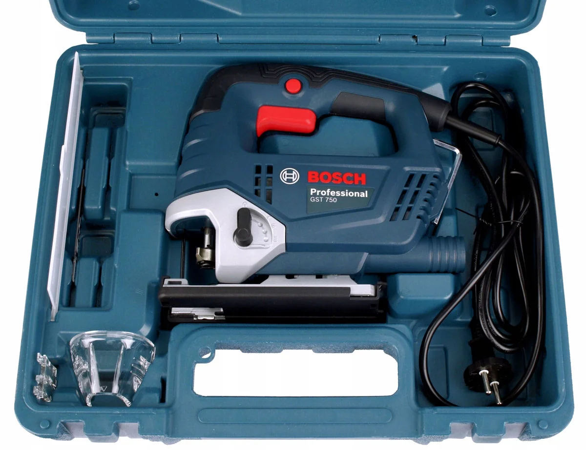 Лобзик Bosch GST 750 520Вт 3200ходов/мин от электросети (кейс в комплекте)