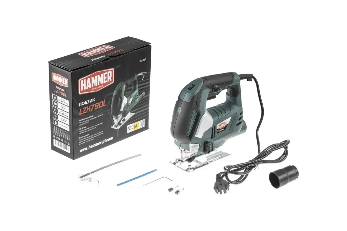 Лобзик Hammer Flex LZK790L 790Вт 3000ходов/мин от электросети