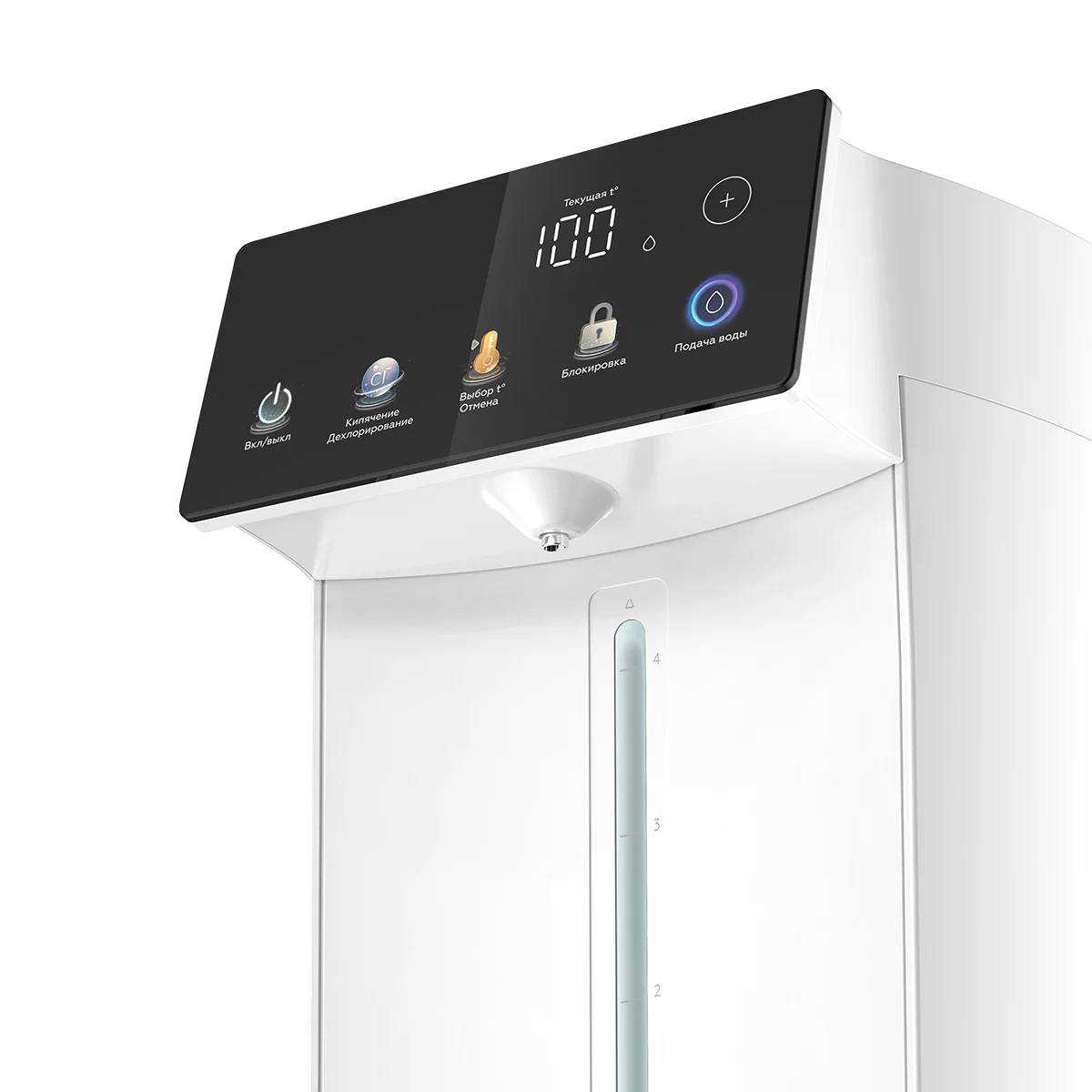 Термопот BQ TP5001 White. Мощность 1600 Вт/Объем 5 л/Сенсорный LED-дисплей/Поддержание температуры/Функция дехлорирования/Регулировка темперы от 40 до