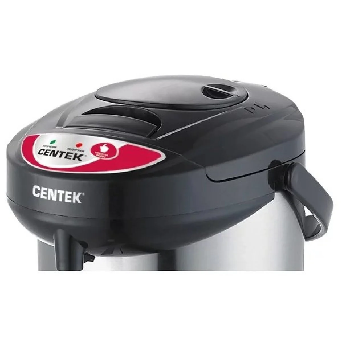 Термопот Centek CT-0080 черный, 3л, 600Вт, 3 способа подачи воды, корпус из нержавеющей стали