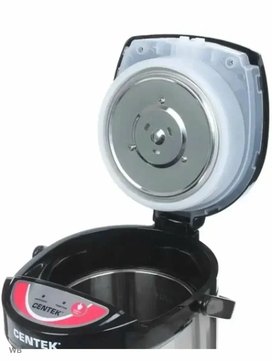 Термопот Centek CT-0080 черный, 3л, 600Вт, 3 способа подачи воды, корпус из нержавеющей стали