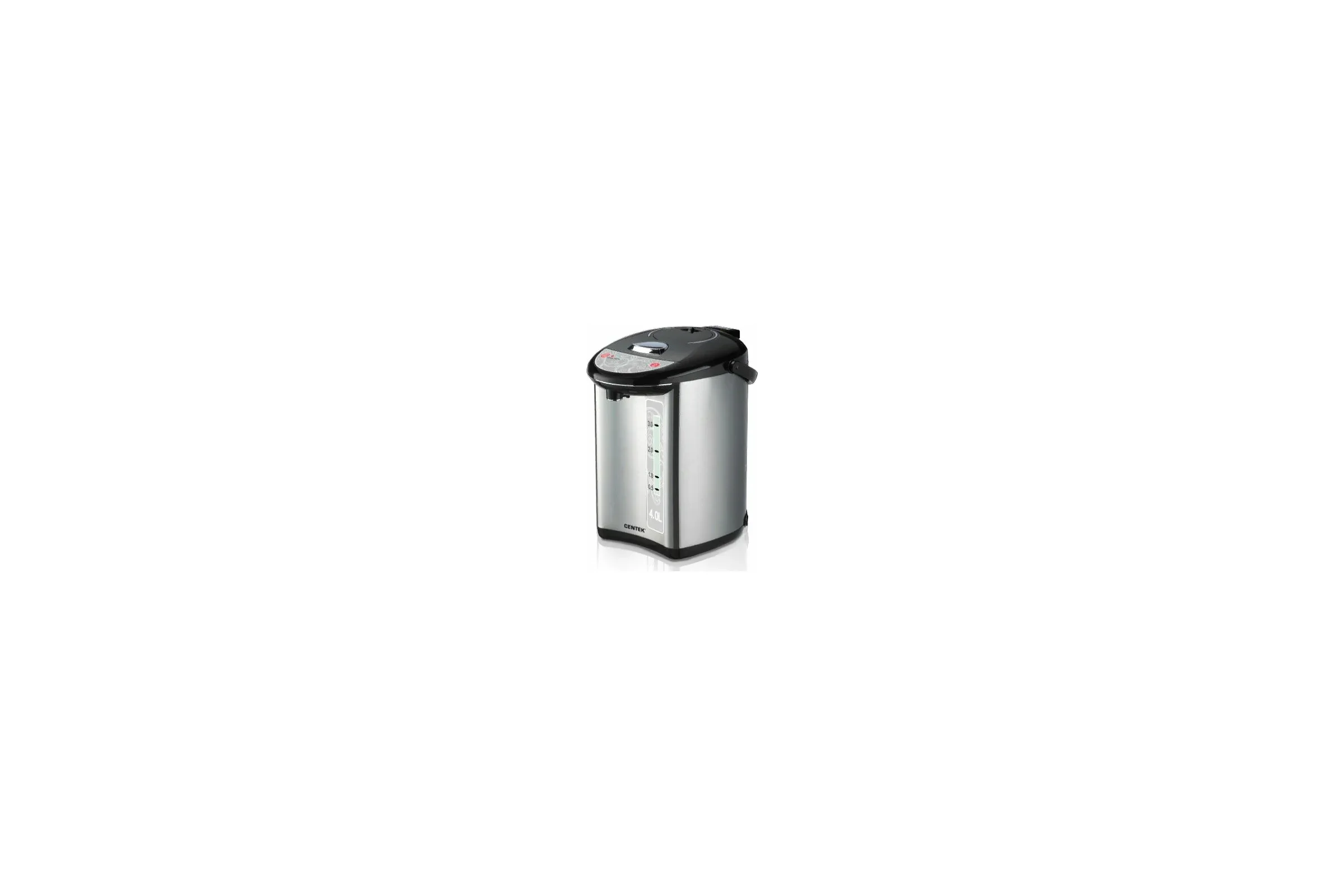 Термопот Centek CT-1082 (сталь) 4.0л, 750 Вт, 3 способа подачи воды, двойная защита от перегрева