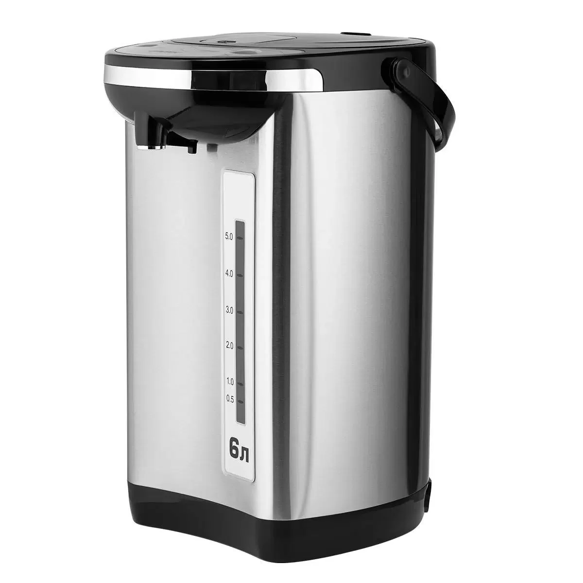 Термопот Centek CT-1084 сталь, 6.0 л, 750 Вт, 2 способа подачи воды, двойная защита от перегрева