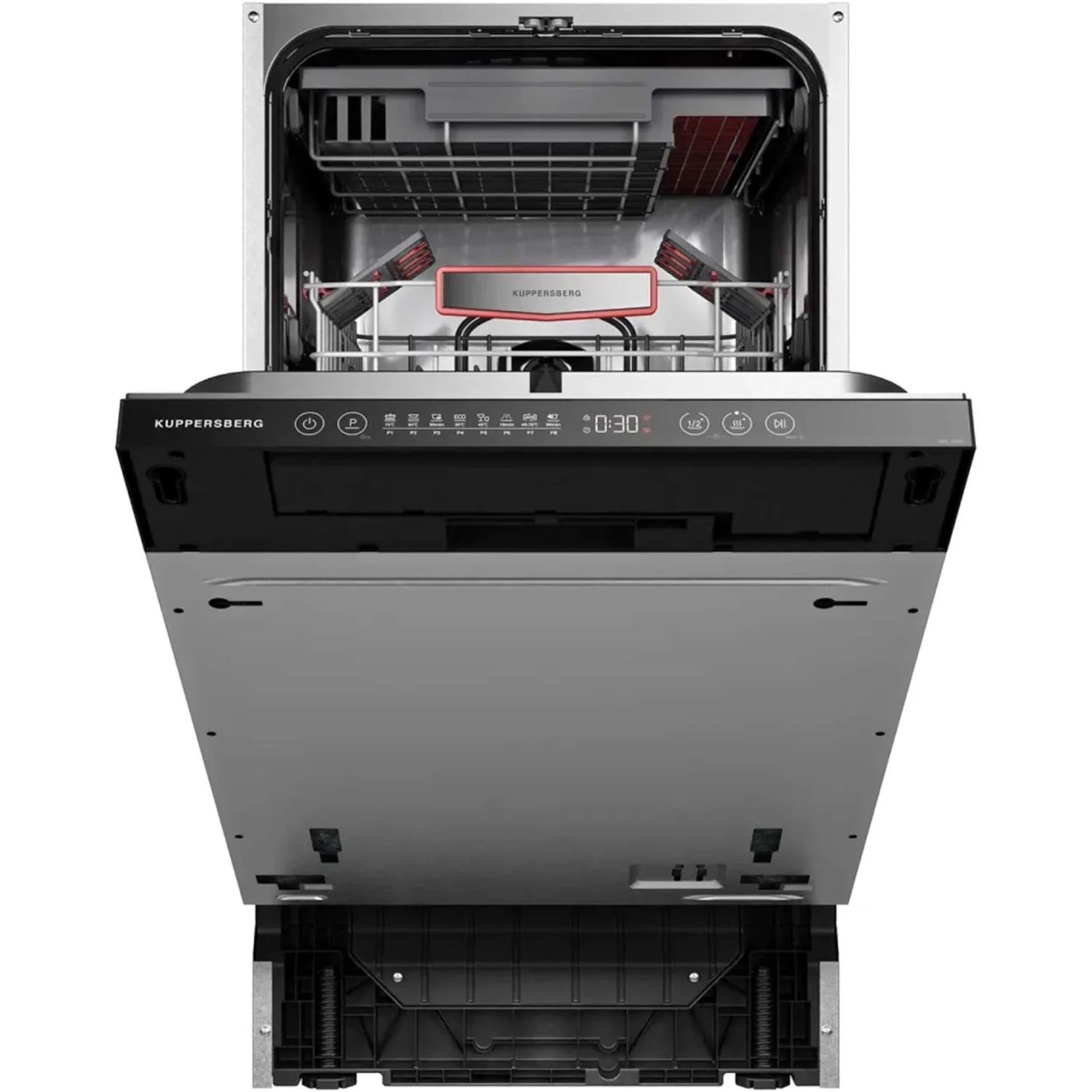 Встраиваемая посудомоечная машина Kuppersberg GHL 4530, High-Tech, 45 см, 11 комплектов, 8 программ, 3 корзины, лифт-механизм, конденсационная сушка,