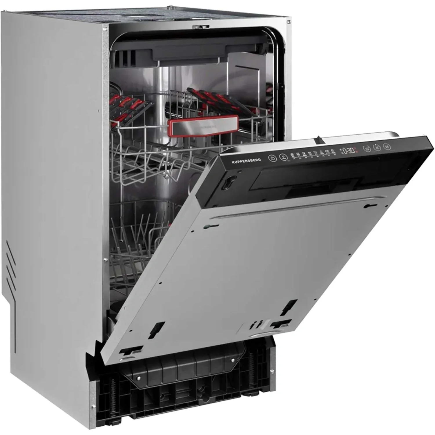 Встраиваемая посудомоечная машина Kuppersberg GHS 4520, High-Tech, 45 см, 10 комплектов, 6 программ, 3 корзины, конденсационная сушка, полная защита о