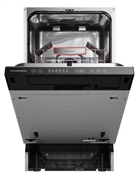 Встраиваемая посудомоечная машина Kuppersberg GHS 4520, High-Tech, 45 см, 10 комплектов, 6 программ, 3 корзины, конденсационная сушка, полная защита о
