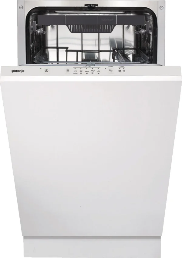 Посудомоечная машина встраиваемая Gorenje GV520D17S, загрузка 10 комплектов, стандартный мотор, регулировка верхней корзины по высоте, 3 корзины, кноп