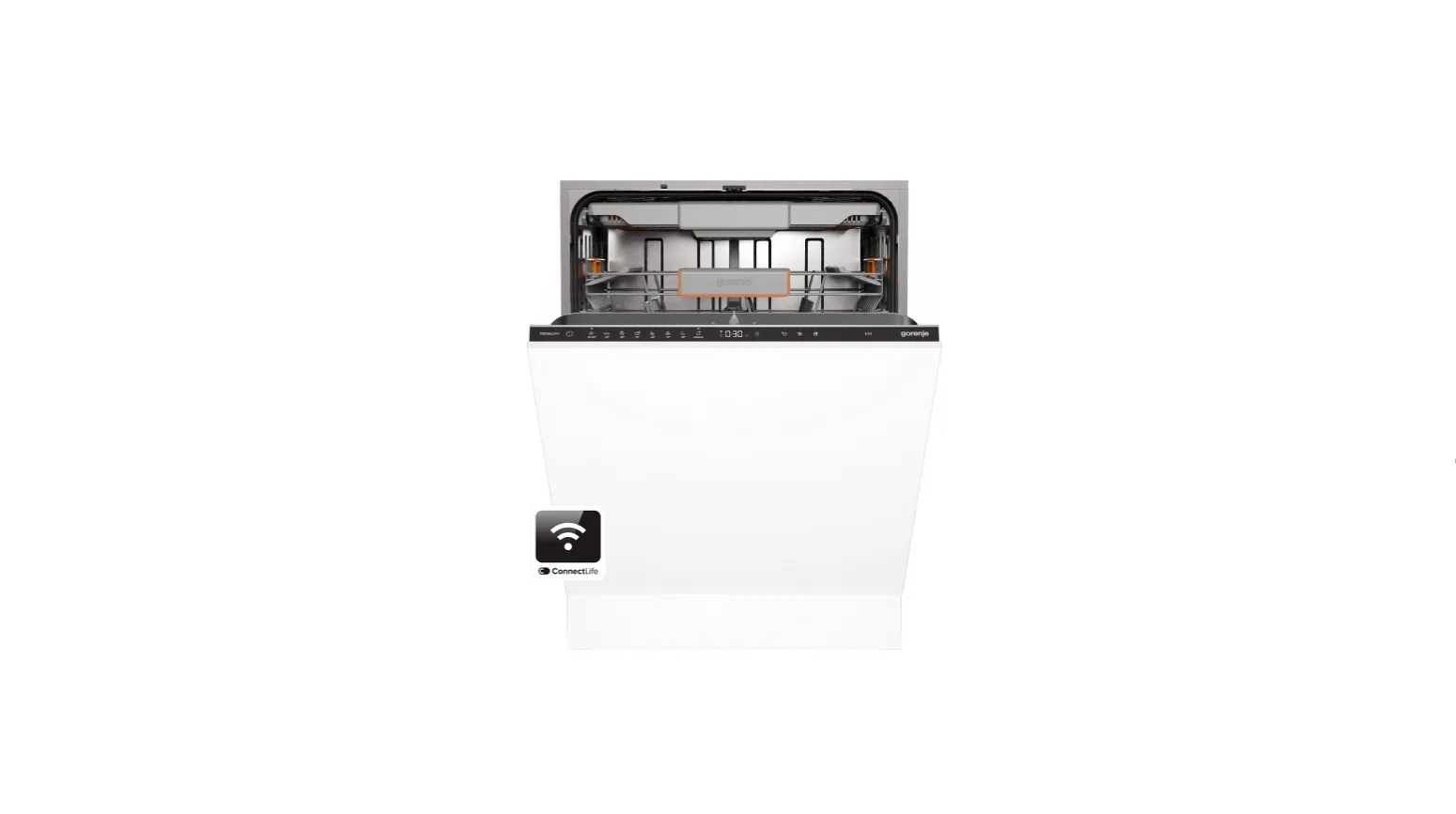 Посудомоечная машина встраиваемая Gorenje GV673B65 16 комплектов, 3 корзины, инверторный мотор, отсрочка старта, Wi-Fi управление, сенсорное управлени