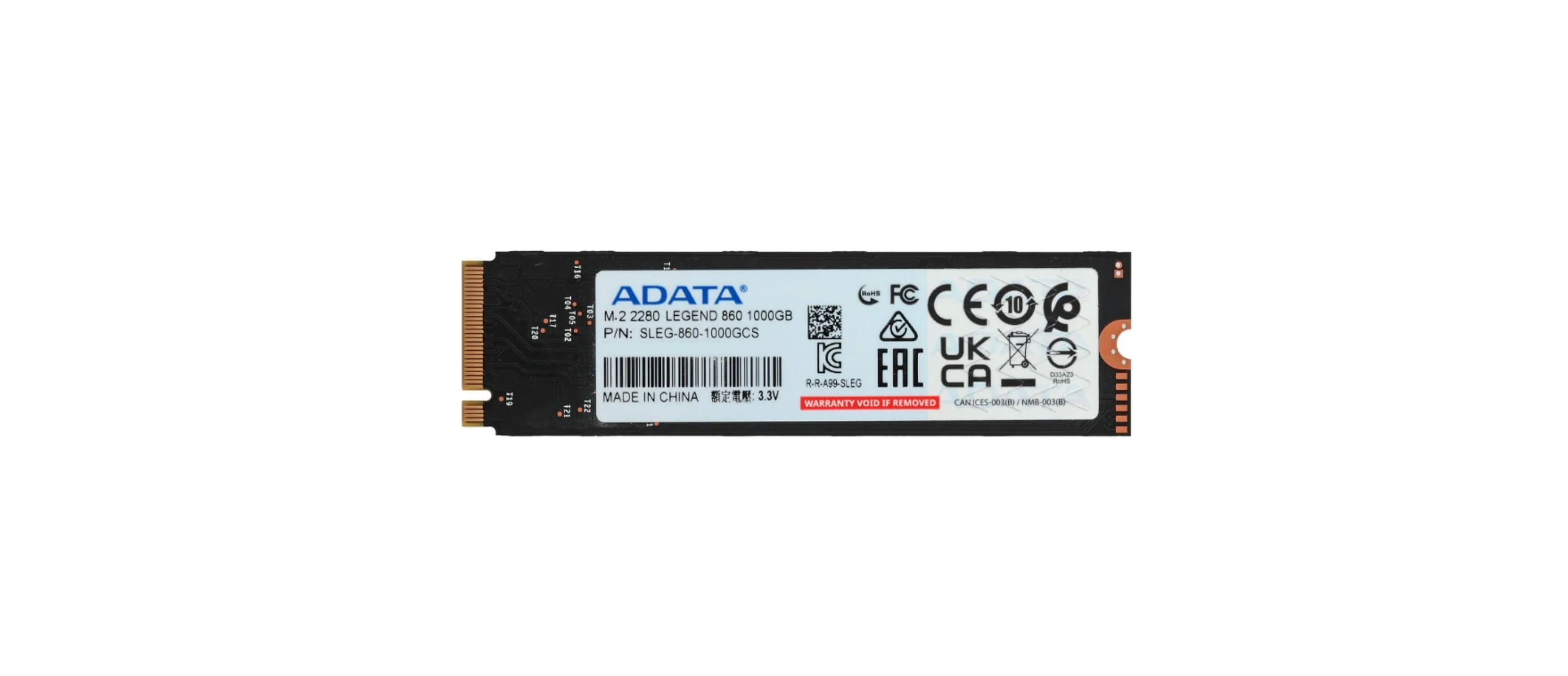 SSD накопитель Adata M.2 1TB LEGEND 860 PCIe 4.0 (SLEG-860-1000GCS)