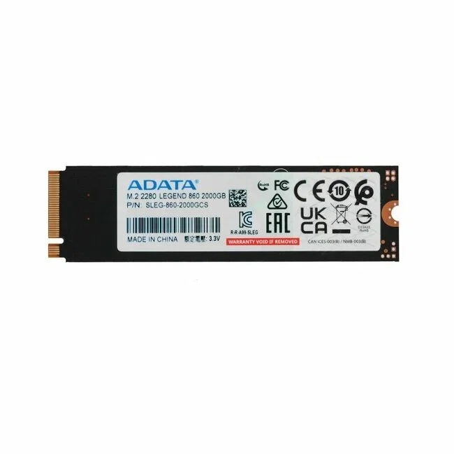 SSD накопитель Adata M.2 2TB LEGEND 860 PCIe 4.0 (SLEG-860-2000GCS)