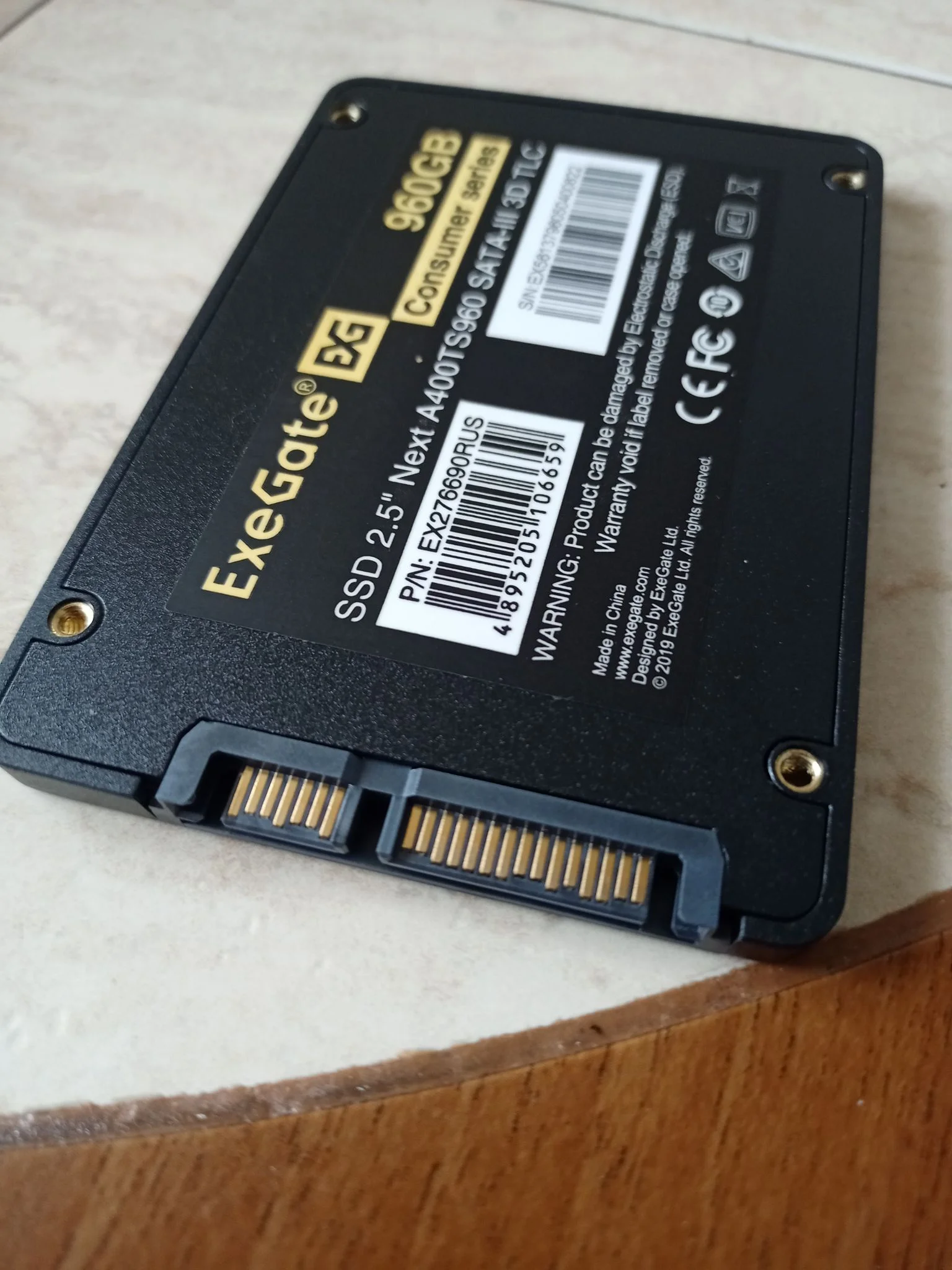 SSD накопитель ExeGate 2.5 960GB Next A400TS960 SATA-III (EX276690RUS)