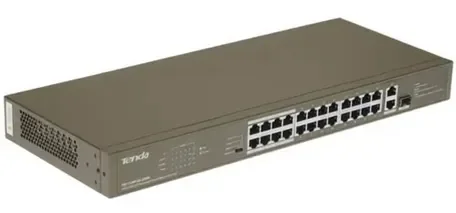Коммутатор мегабитный неуправляемый PoE с 26 портами Tenda F1126P-24-250W
