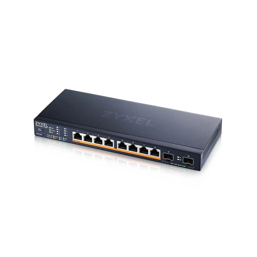 Коммутатор мультигигабитный Smart L3 Lite Zyxel NebulaFlex XMG1915-10E, 8xRJ-45: 1/2.5G, 2xSFP+, бесшумный (без вентилятора)