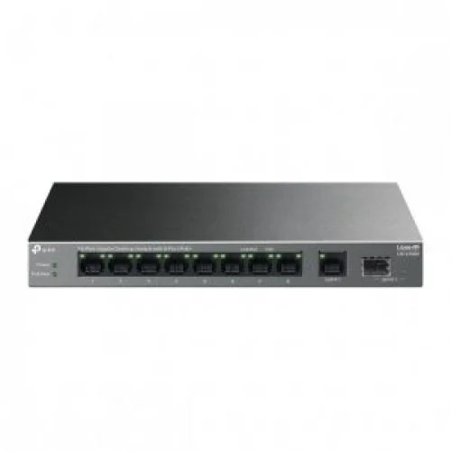 Коммутатор настольный TP-Link LS1210GP с 9 гигабитными портами (8 портов PoE+) и портом SFP