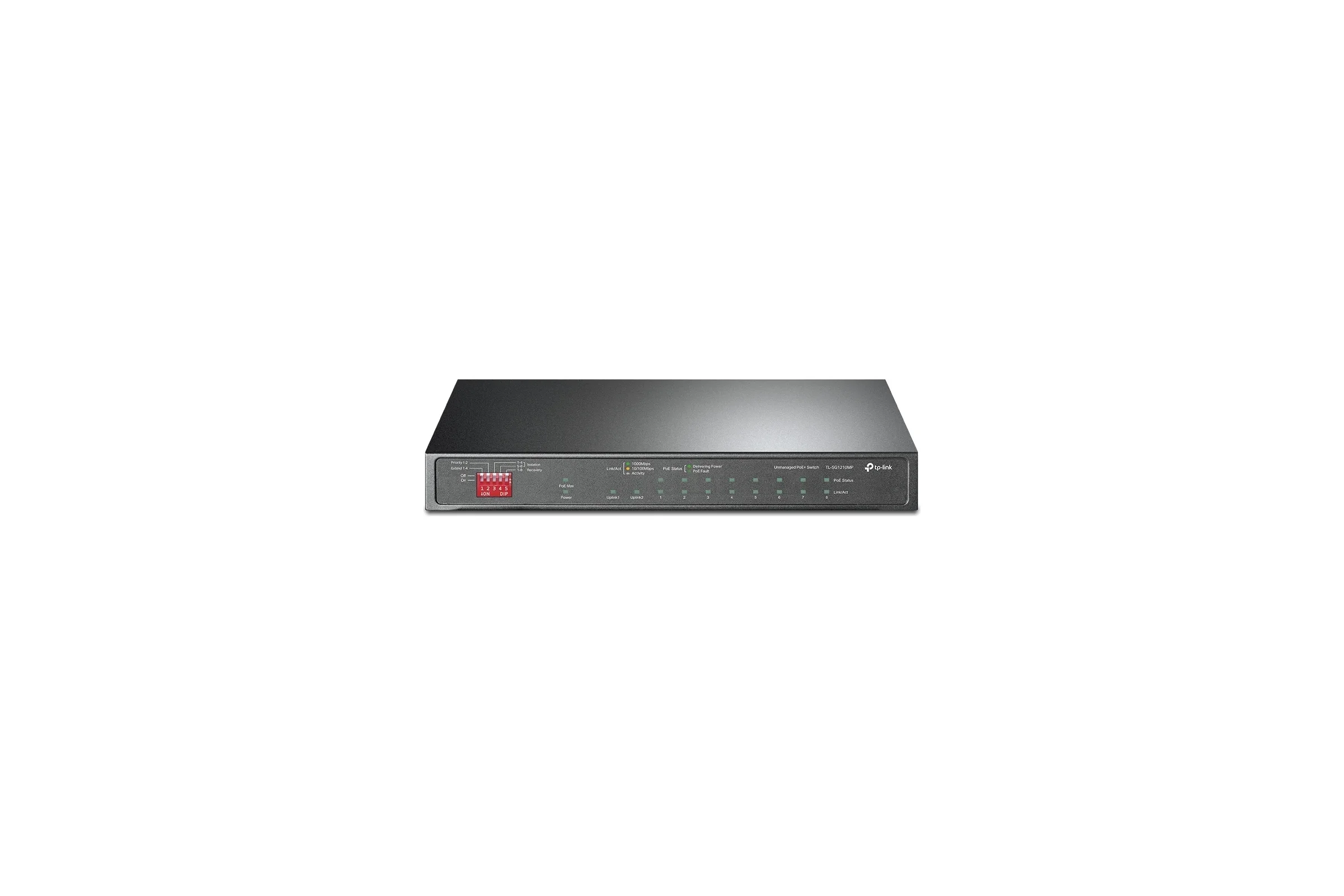 Коммутатор настольный TP-Link TL-SG1210MP 10-портовый гигабитный на 8 портов PoE+