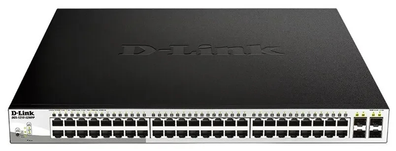 Коммутатор настраиваемый D-Link DGS-1210-52MPP/E2A PROJ WebSmart с 48 портами 10/100/1000Base-T и 4 портами 1000Base-X SFP (порты 1-48 с поддержкой Po