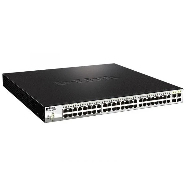 Коммутатор настраиваемый D-Link DGS-1210-52MPP/E2A PROJ WebSmart с 48 портами 10/100/1000Base-T и 4 портами 1000Base-X SFP (порты 1-48 с поддержкой Po
