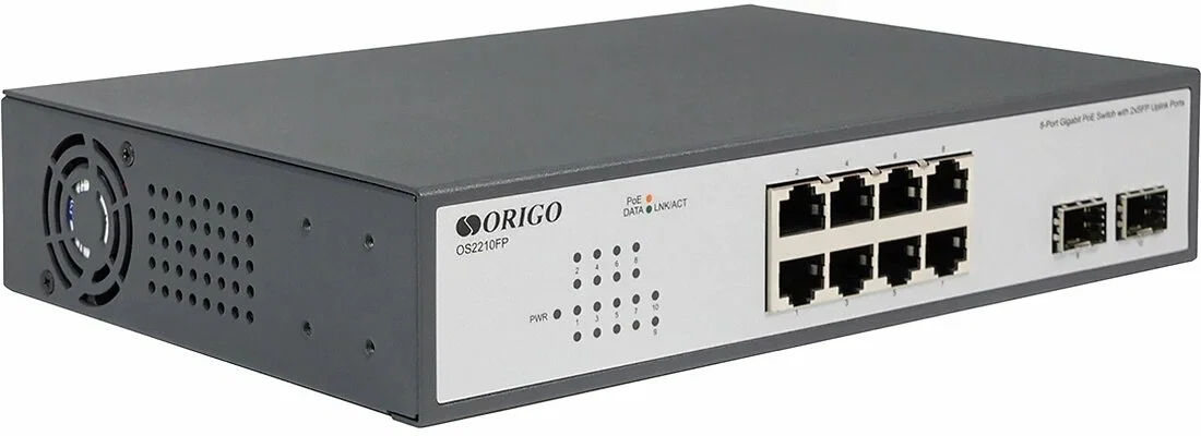 Коммутатор настраиваемый L2 PoE-коммутатор, 8x1000Base-T PoE, 2х1000Base-X SFP, PoE-бюджет 65 Вт, упрощенный интерфейс CLI