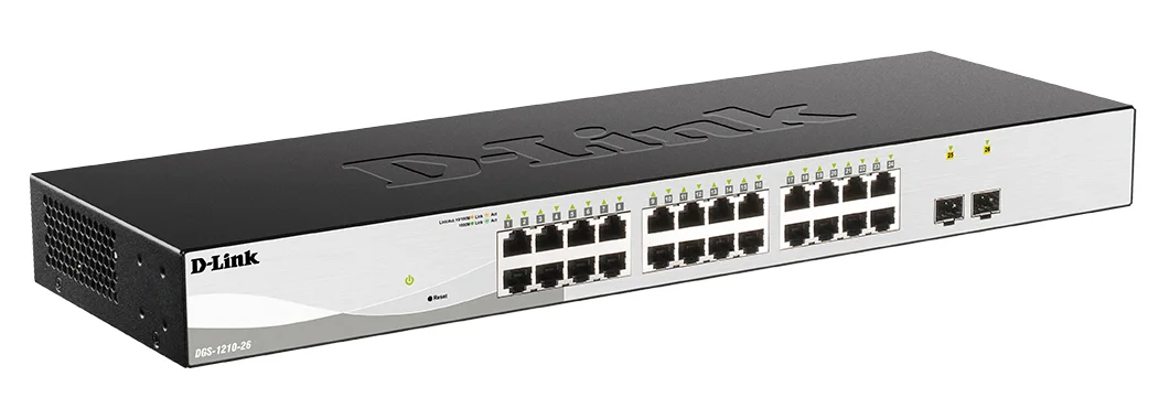 Коммутатор настраиваемый WebSmart с 24 портами 10/100/1000Base-T и 2 портами 1000Base-X SFP D-Link DGS-1210-26/F3A