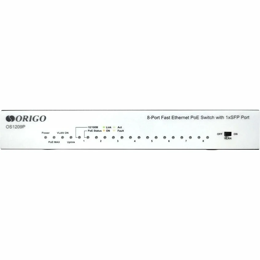 Коммутатор неуправляемый 9-портовый PoE ORIGO OS1209P/A1A 10/100 Мбит/с