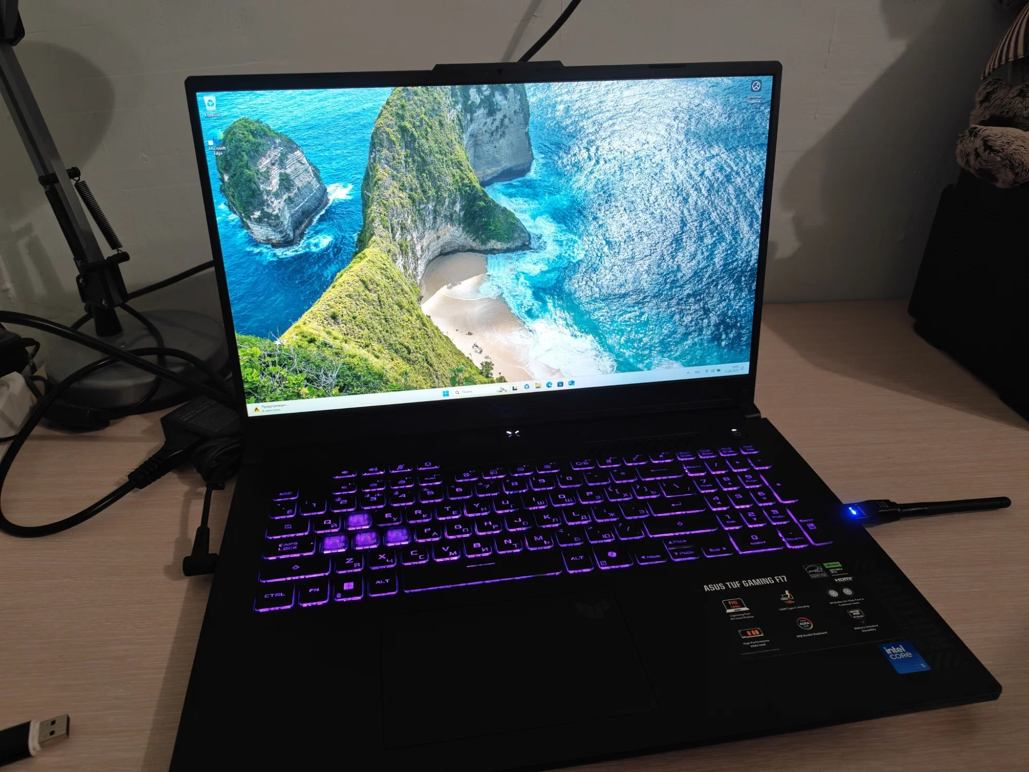 Ноутбук Asus TUF Gaming F17 FX707VJB-HX100 Core 5 210H 16Gb SSD512Gb NVIDIA GeForce RTX 3050 6Gb 17.3" IPS FHD (1920x1080) без ОС grey WiFi BT Cam (90