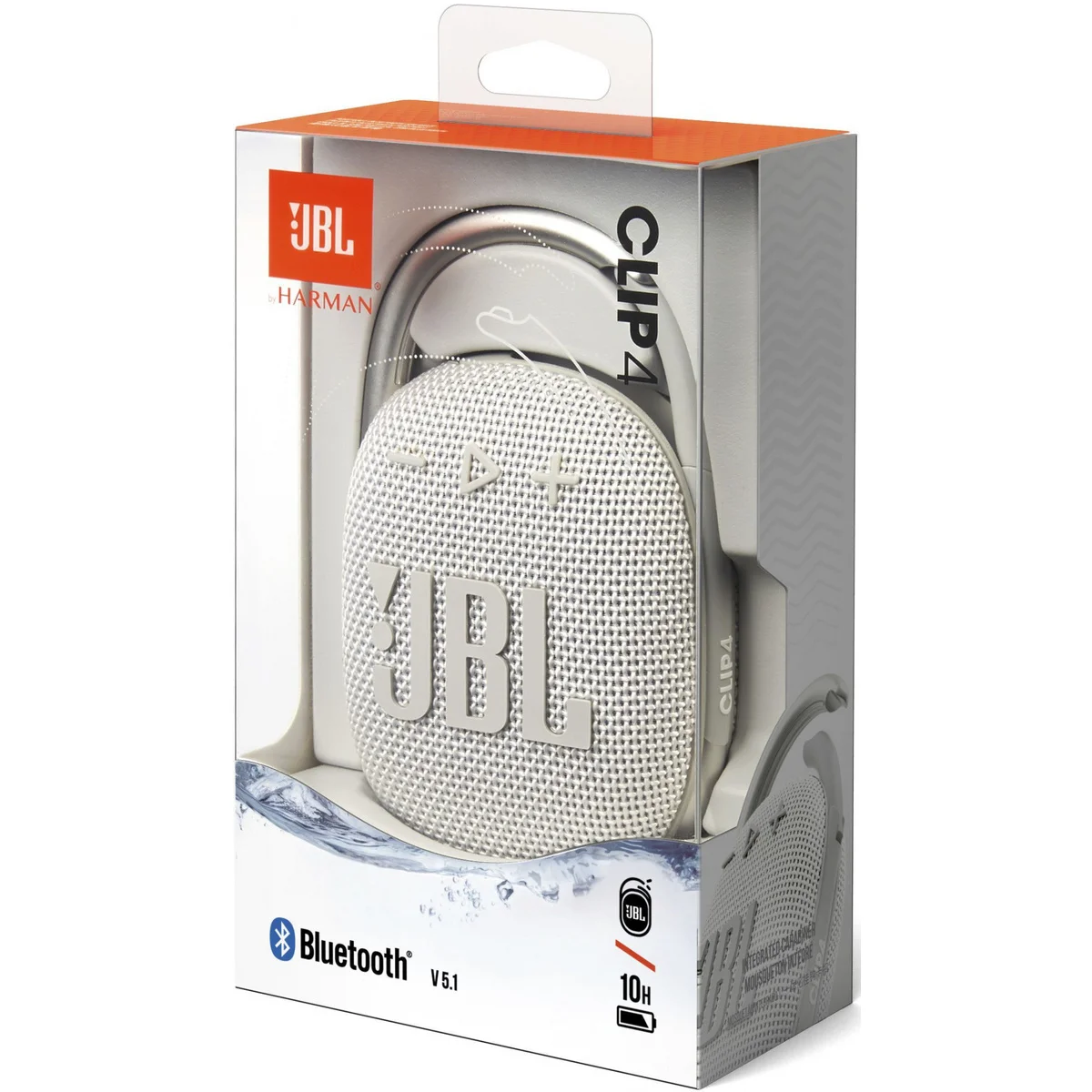 Портативная акустическая система JBL CLIP 4, белый