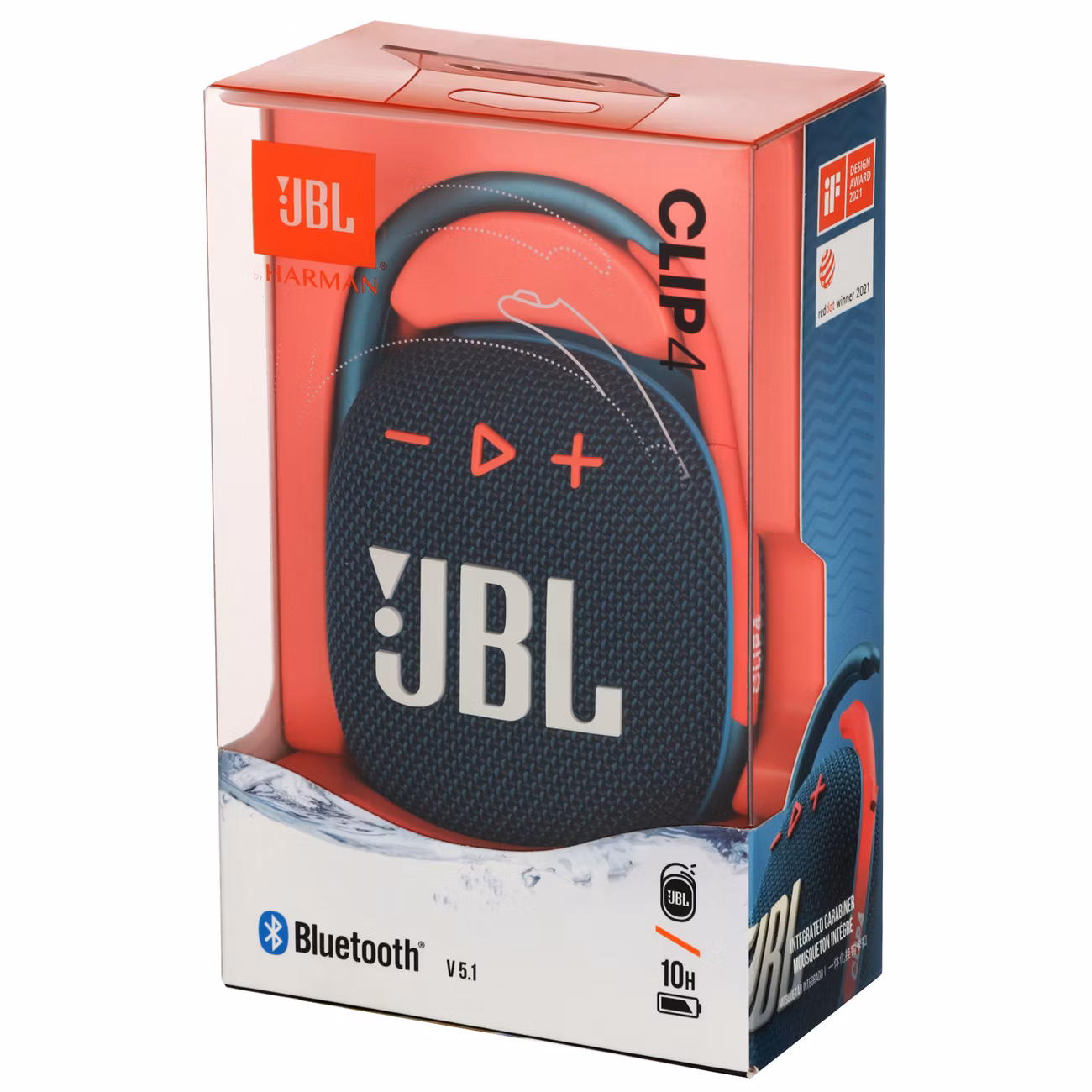 Портативная акустическая система JBL CLIP 4, синий