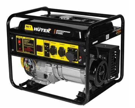 Генератор бензиновый DY9500L Huter (7,5-8 кВт, ручной запуск, 17 л.с, бак 25 л)