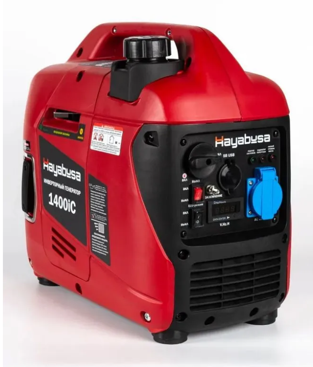 Генератор бензиновый HAYABUSA 1400 IC ИНВЕРТ(с ручн запус,1.2-1.4кВт,230В,в кожухе)