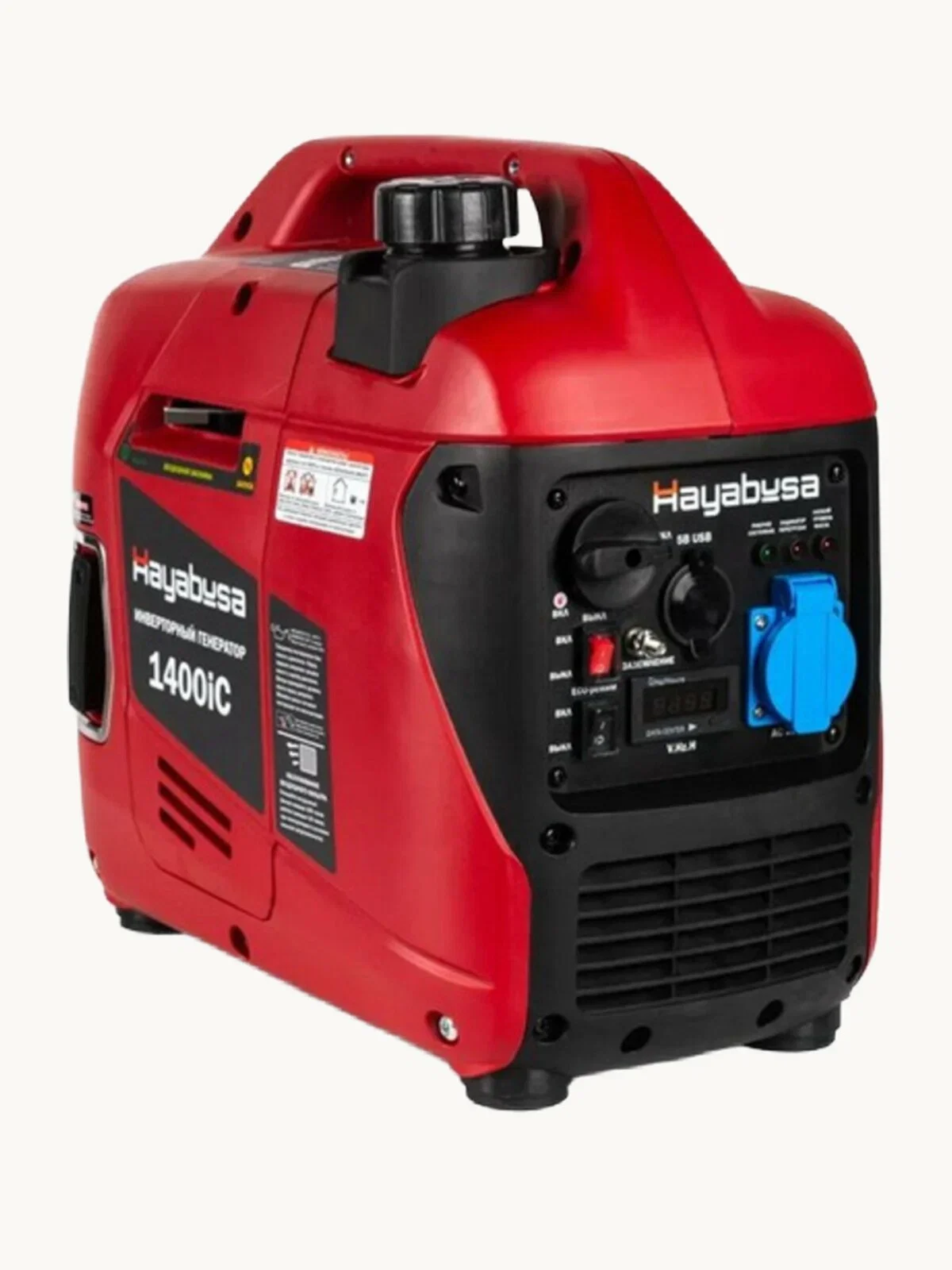 Генератор бензиновый HAYABUSA 1400 IC ИНВЕРТ(с ручн запус,1.2-1.4кВт,230В,в кожухе)