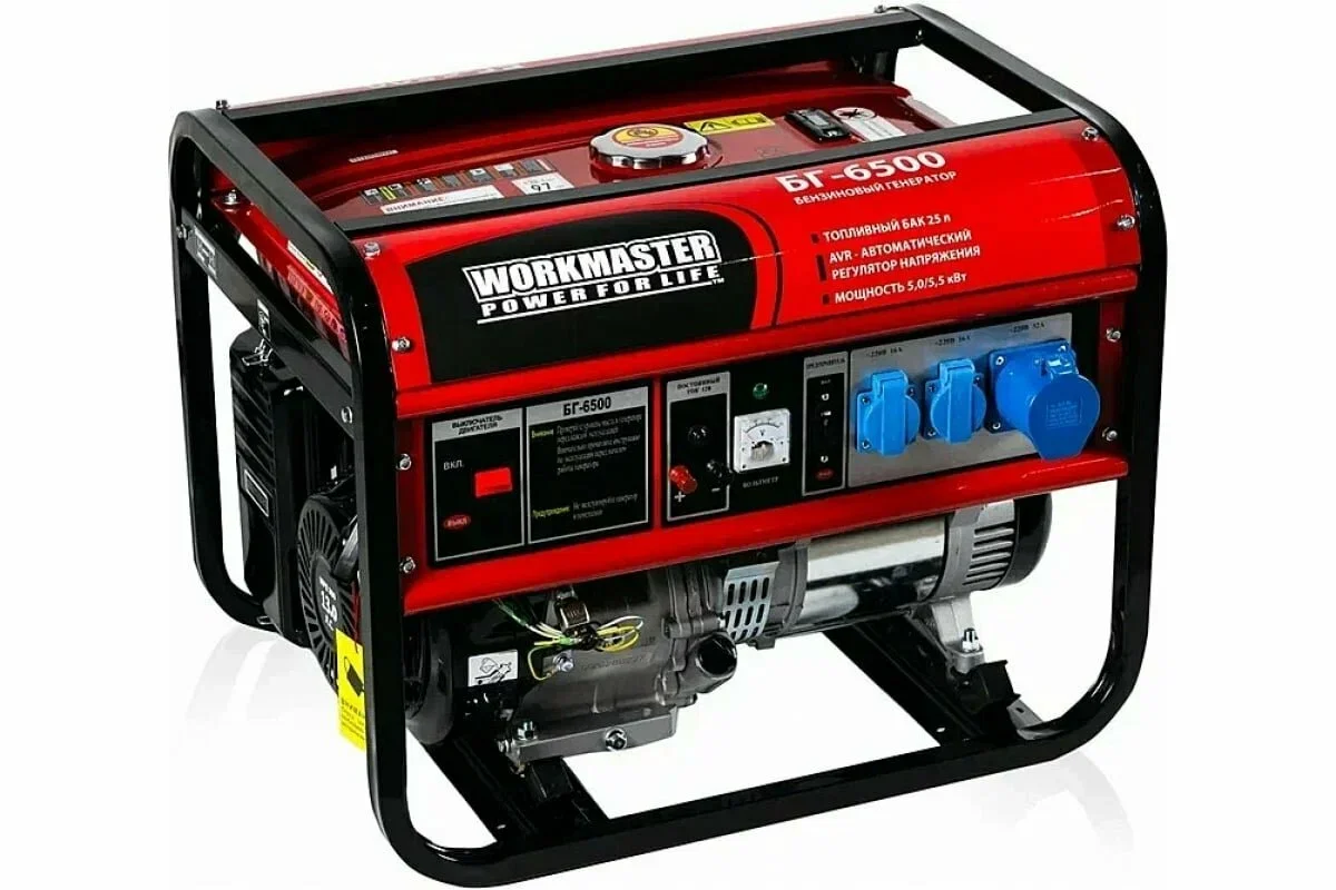 Генератор бензиновый WorkMaster БГ-3600И ИНВЕРТОР, 2,5/2,8 кВт дисплей,МЕДЬ