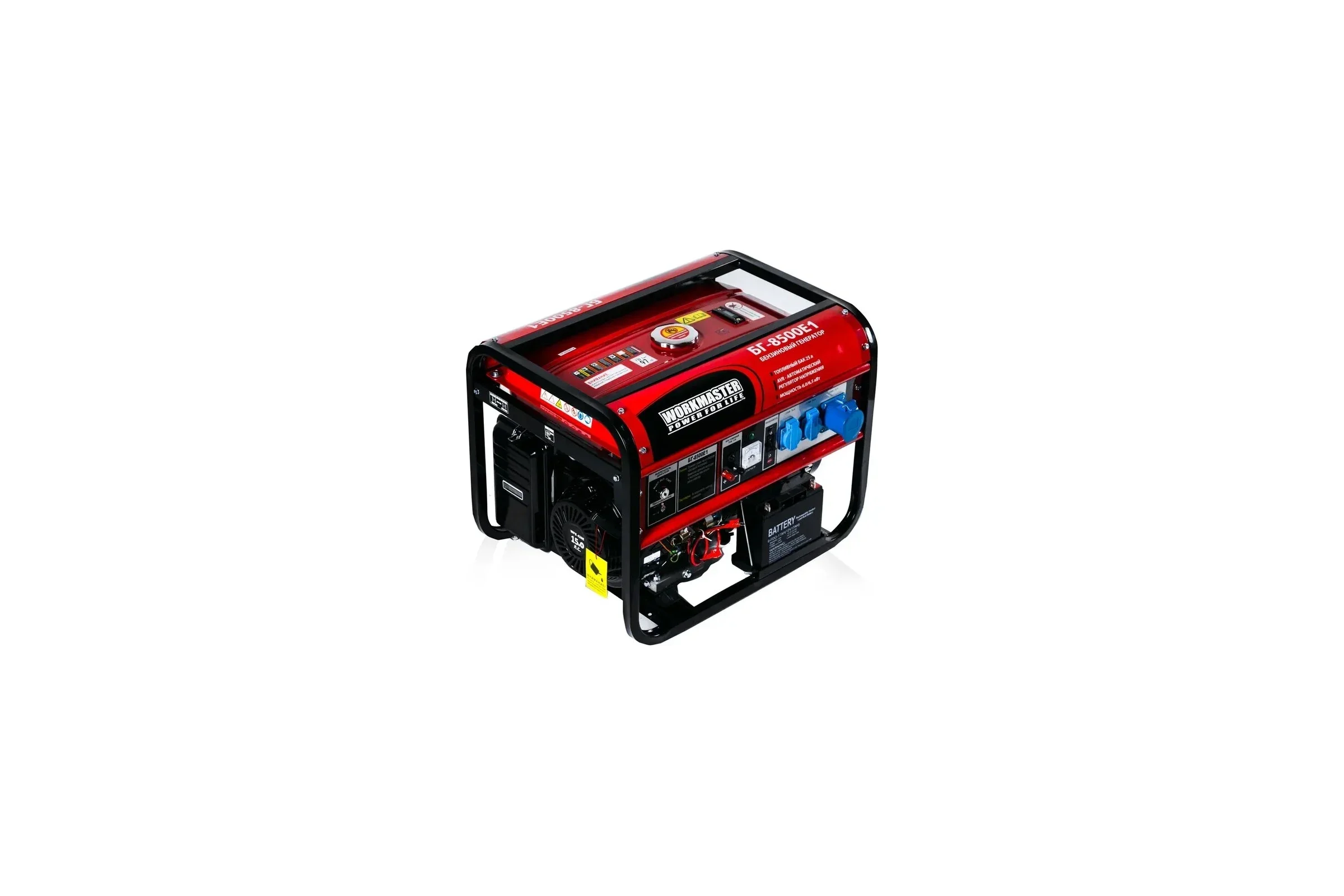 Генератор бензиновый WorkMaster БГ-8500 (6000 Вт,439 см³) МЕДЬ