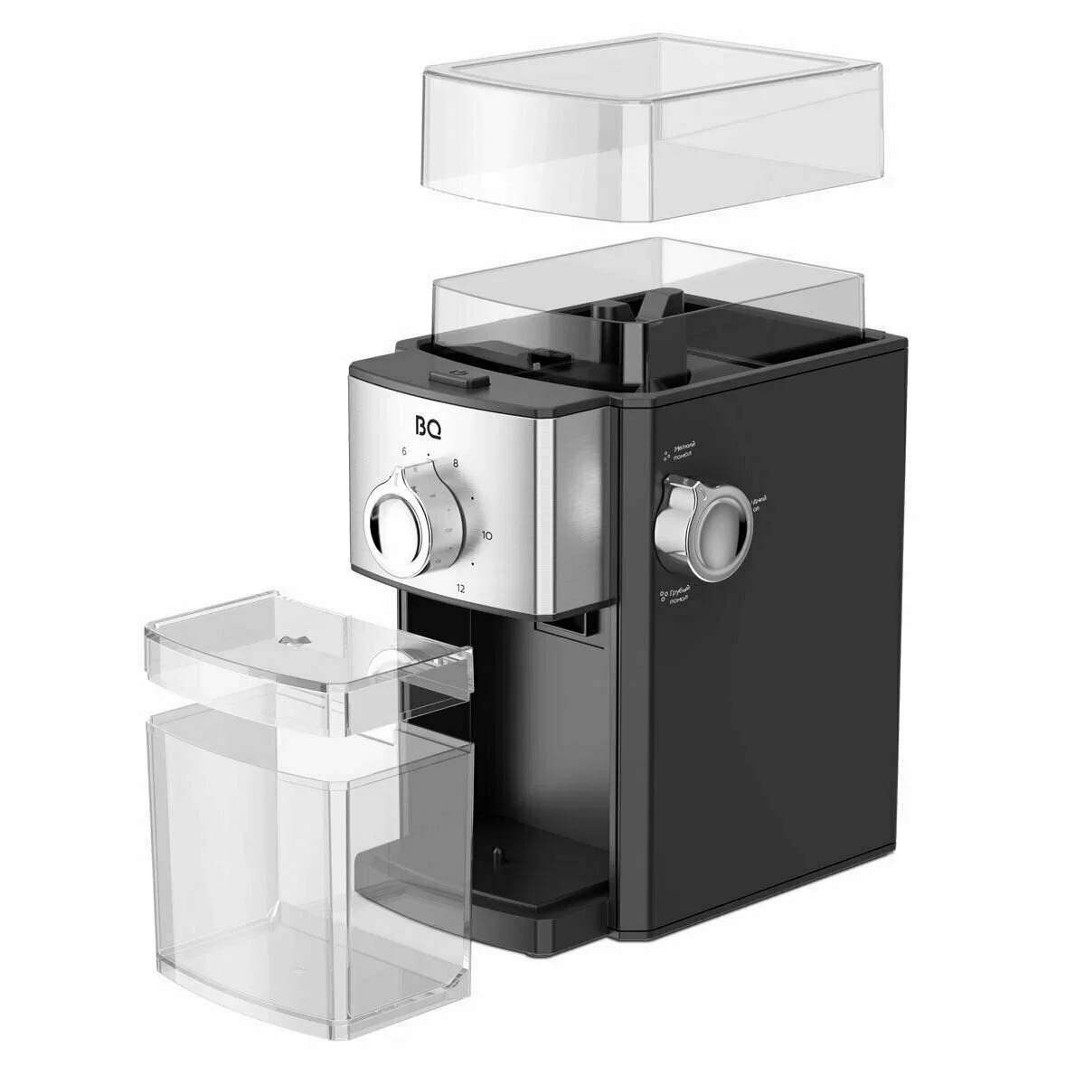 Кофемолка BQ CG2001 Черный (120 Вт, контейнер для зерен	210 г, механика)