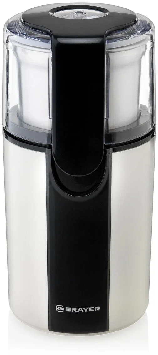 Кофемолка BRAYER BR1182 (2 ножа для мяг. и твер., 70 г.,Мощн. 200 Вт, Пластик. корп, нажатием на кр)