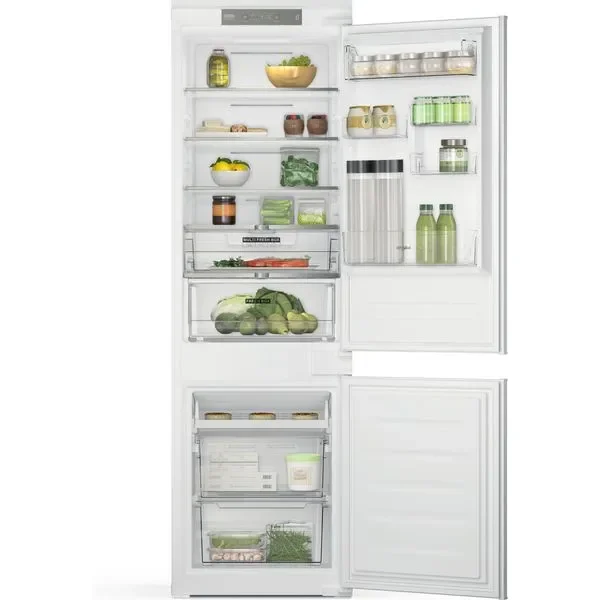 Встраиваемый холодильник Whirlpool WHC18T132 60 см, 177х54.5х54 см, 182/68 л, инверторный компрессор, Full No Frost, автоматическая разморозка, зона с