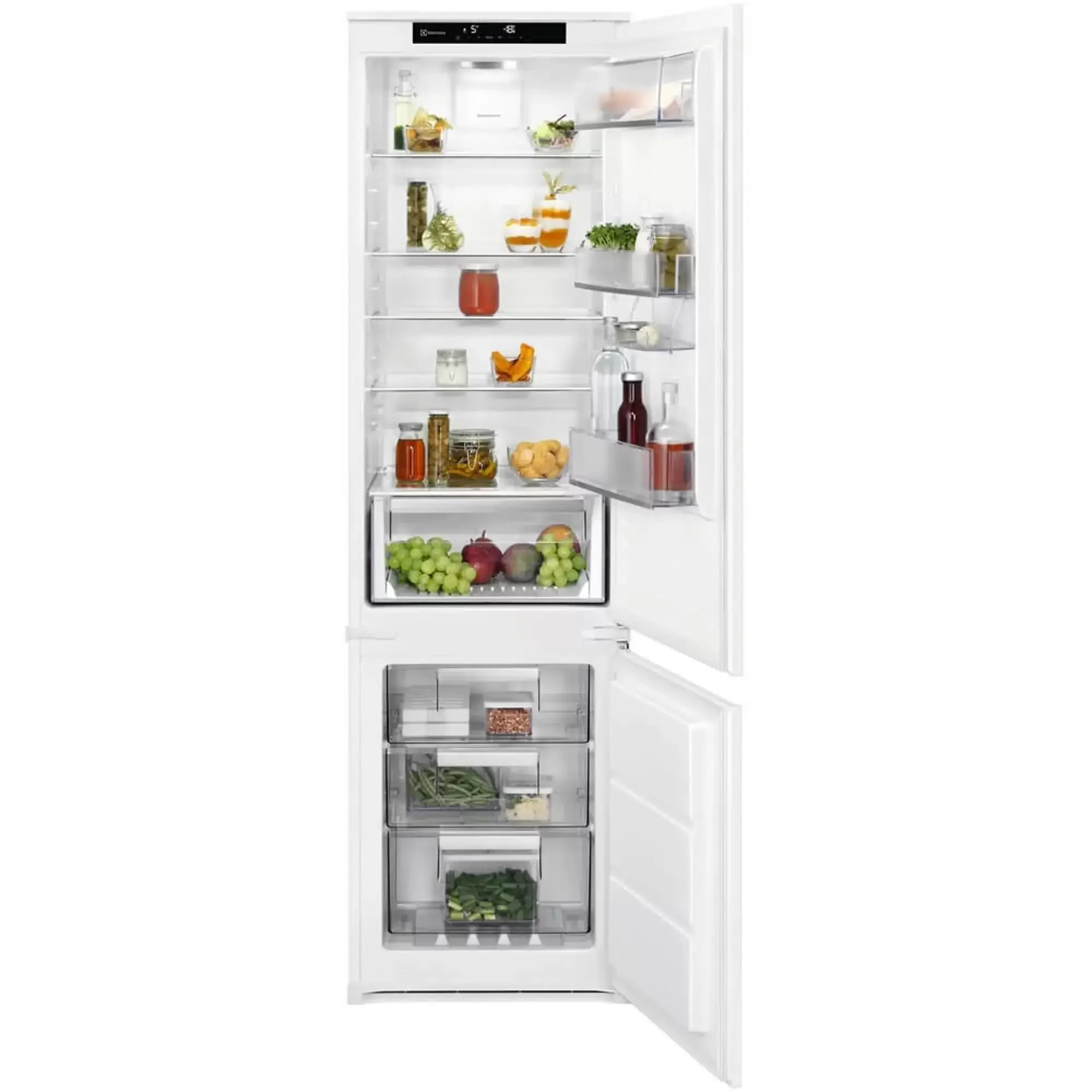 Холодильник встраиваемый ELECTROLUX E6MNCE19S комбинированный, встраиваемыйTwinTech 600, скользящие направляющие, No Frost (морозильная камера), сенсо