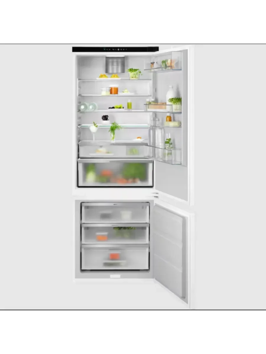 Холодильник Встраиваемый ELECTROLUX ENT6MD18S3 комбинированный, No Frost (морозильная камера), электронное управление, полезный объём: 248 л (186 + 62