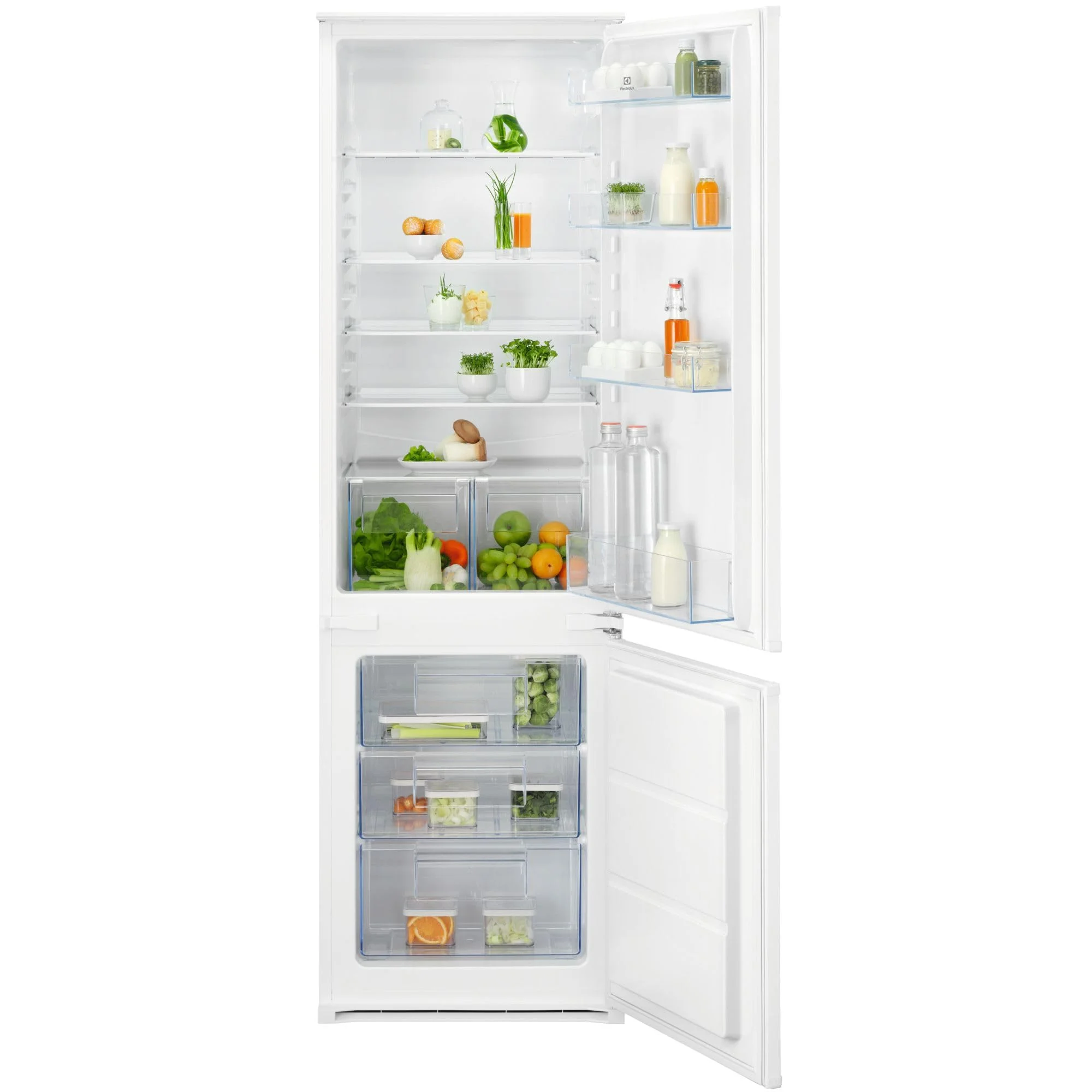 Холодильник Встраиваемый ELECTROLUX ENT6MD18S3 комбинированный, No Frost (морозильная камера), электронное управление, полезный объём: 248 л (186 + 62