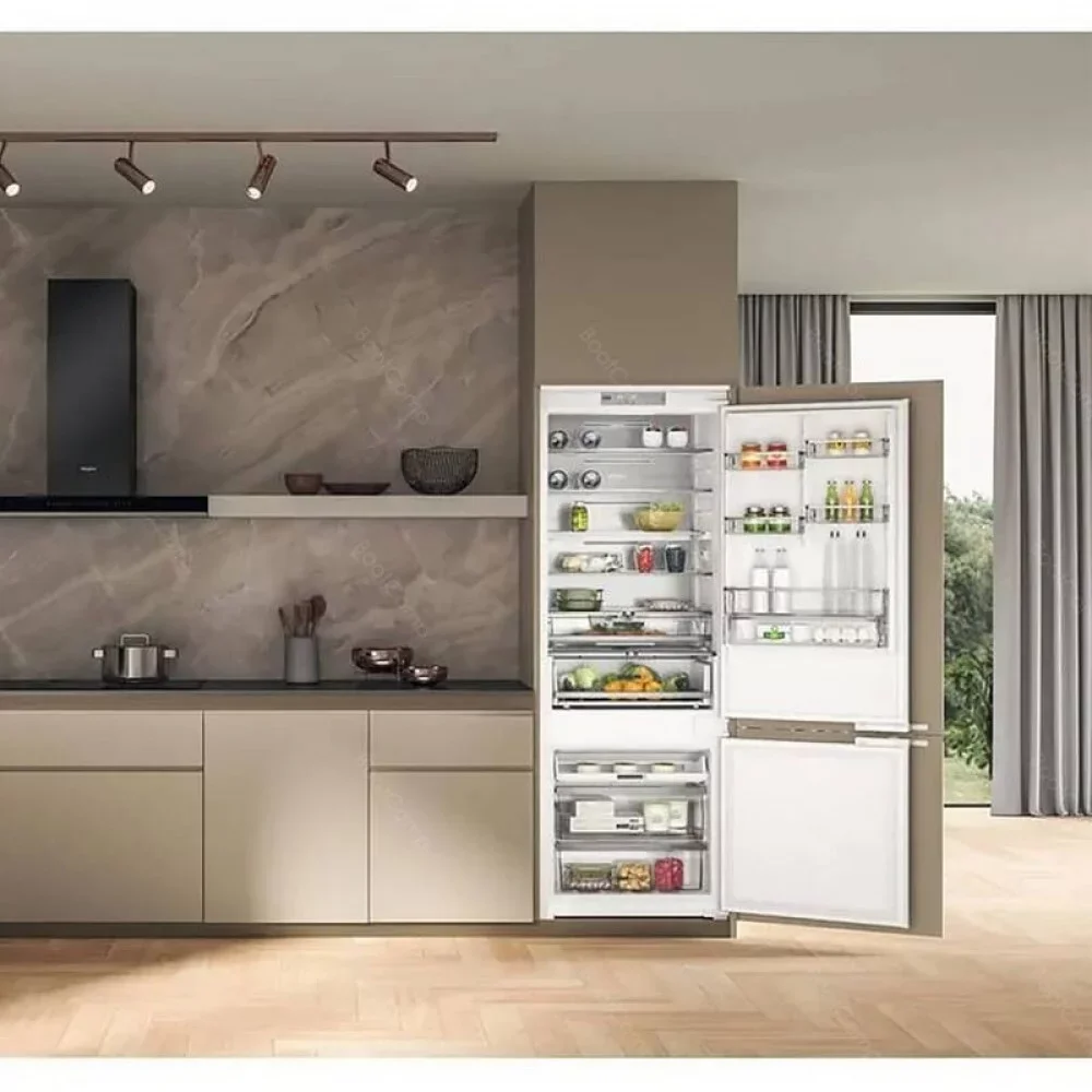 Холодильник встраиваемый Whirlpool WHSP70T241P 70 см, 193.5х54.3х69 см, 295/95 л, инверторный компрессор, автоматическая разморозка, зона свежести вла