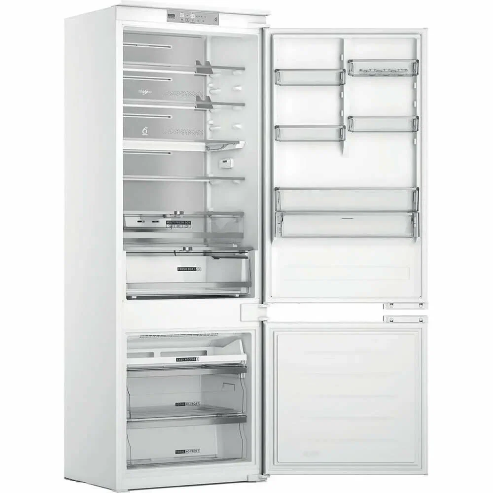 Холодильник встраиваемый Whirlpool WHSP70T241P 70 см, 193.5х54.3х69 см, 295/95 л, инверторный компрессор, автоматическая разморозка, зона свежести вла