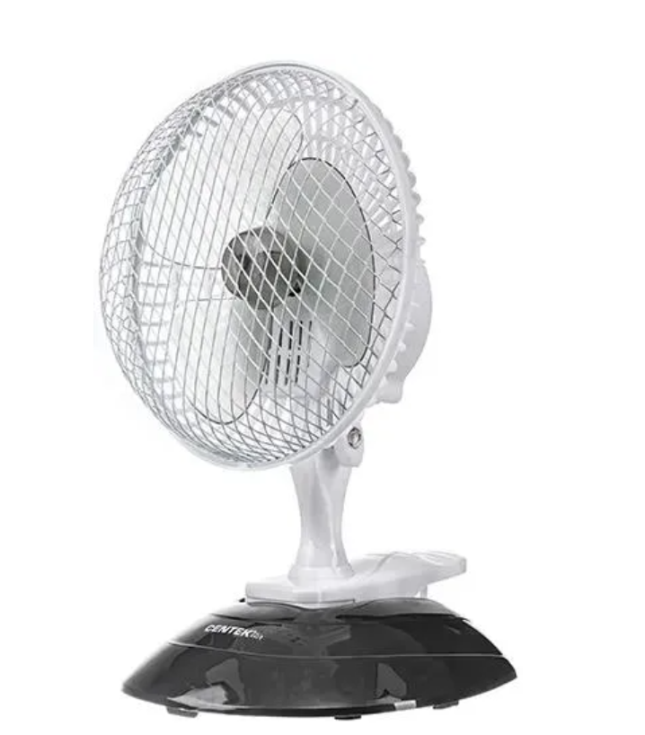 Вентилятор Centek CT-5003 серый/белый, настольный, 20 Вт, 2 скорости, 15 см