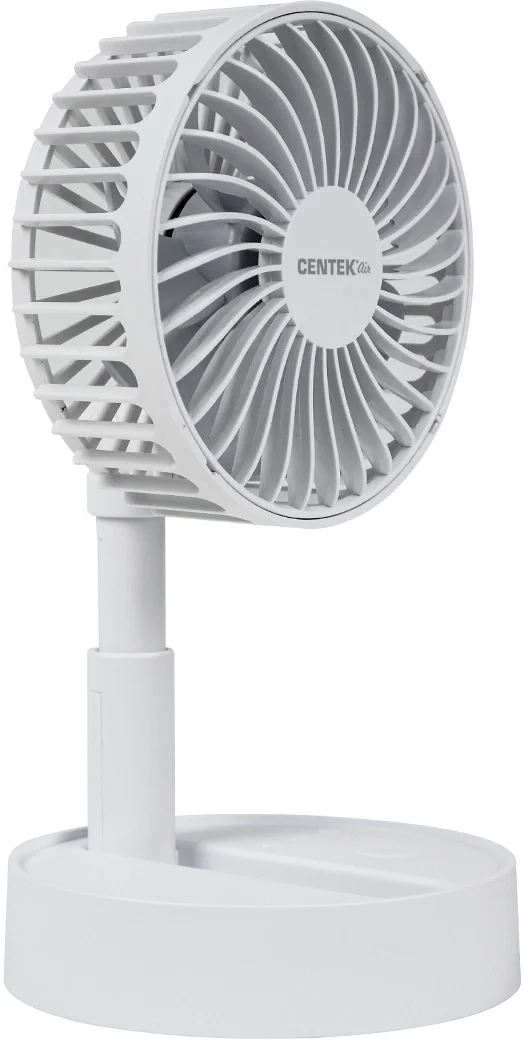 Вентилятор Centek CT-5044 белый, настольный, 4 Вт, 3 скорости, 10 см
